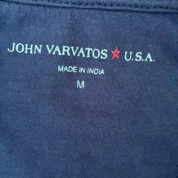 John Varvatos USA Full Zip Textured Knit Jacket Navy Blue Side Pockets M - Picture 4 of 4